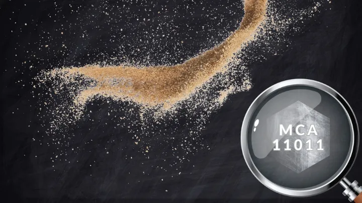 Označenie mikrobodiek reprezentované zrnkami piesku - Zabezpečenie ochrany majetku